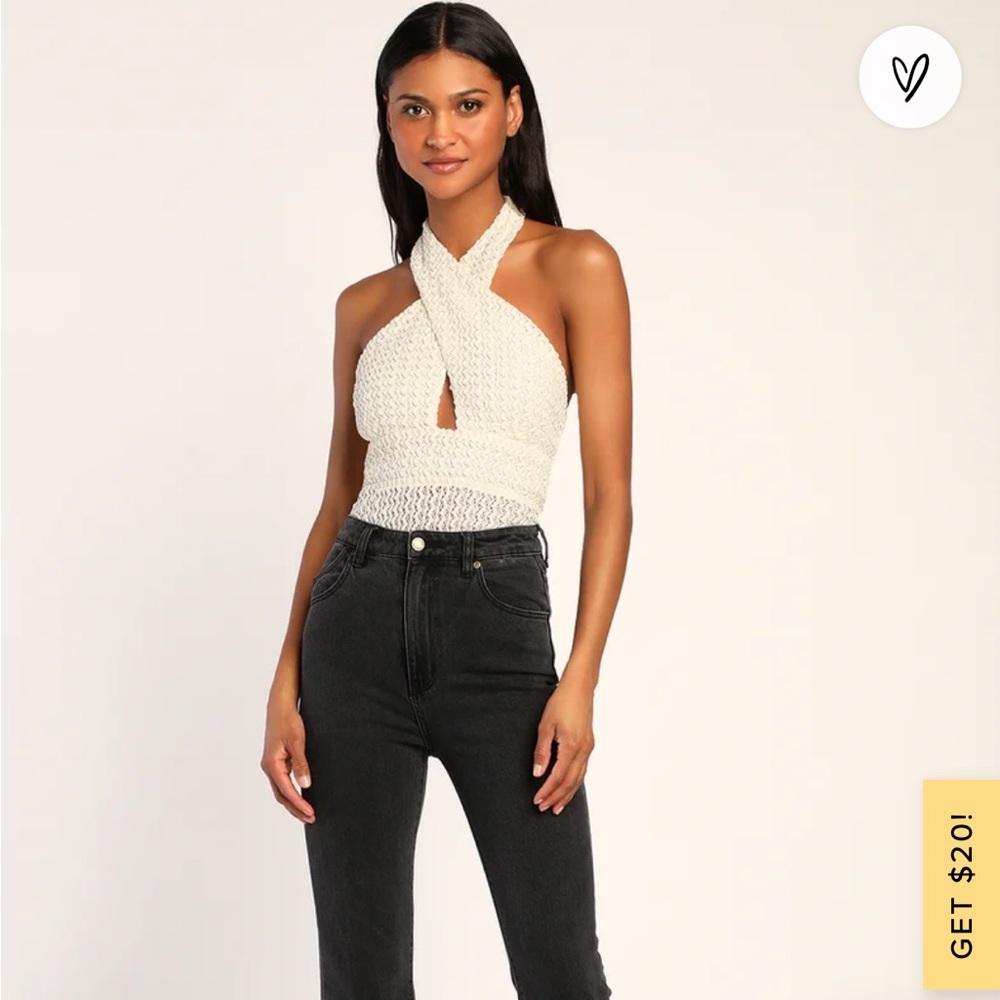 Lulus knit halter bodysuit